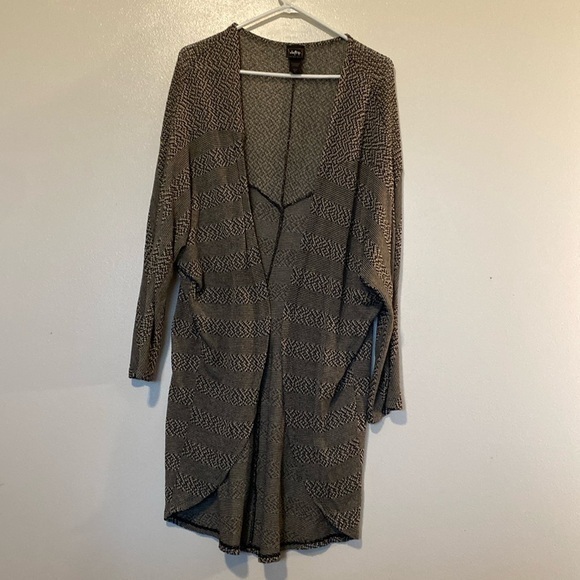 Daytrip Knitted Rayon Blend Long Sleeve Duster Kimono Cardigan Sweater Xl